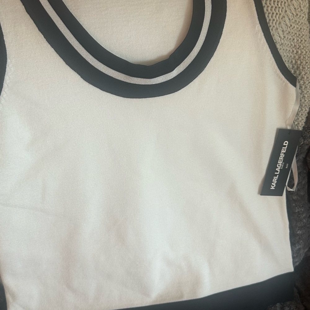 Karl Lagerfeld Women's Monochrome Tank Top